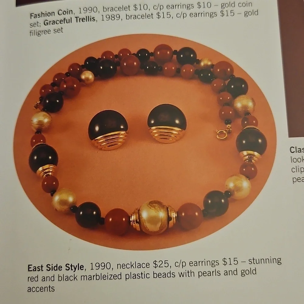 VTG AVON 1990 East Side Style Acrylic Beaded Necklace